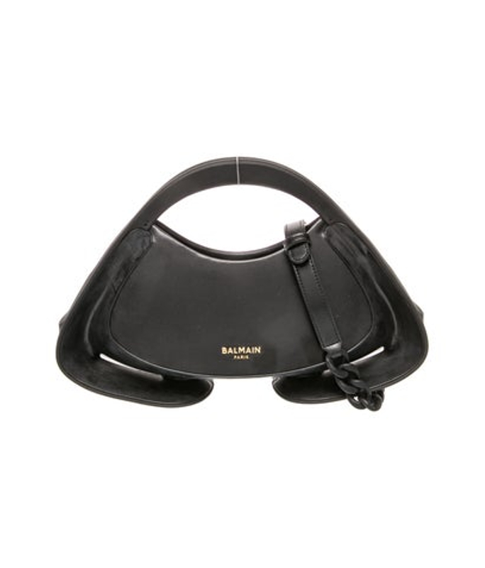 Balmain Leather Top Handle Bag