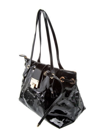 Patent Leather Top Handle Bag