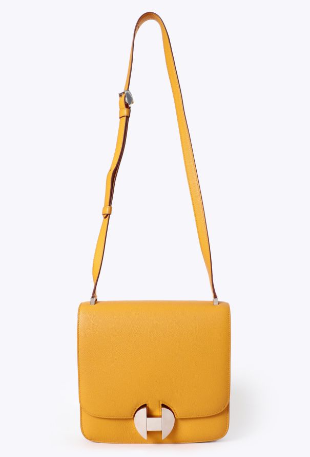 Hermes S/S 2018 Jaune Ambre Evercolor 2002 Bag