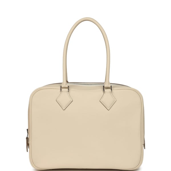 Hermes Hermes Plume 28 Bag Craie Swift Palladium Hardware