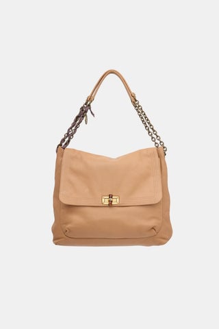 Grained Leather Shoulder Bag