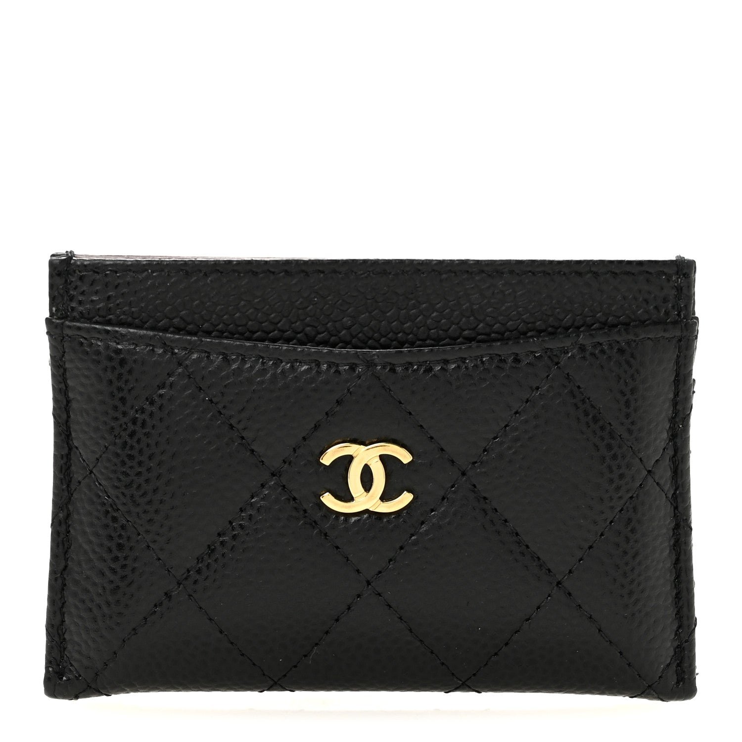 Chanel Caviar Quilted Card Holder Black