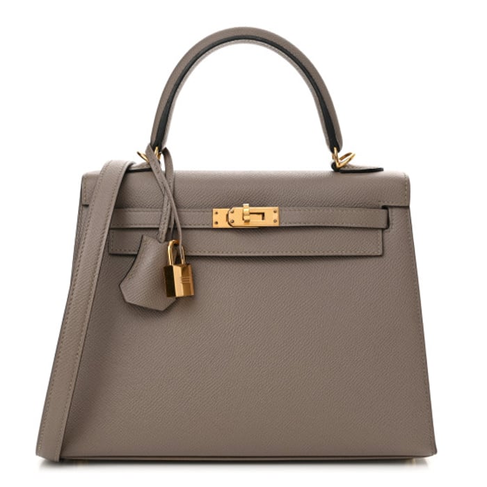 Hermes Epsom Kelly Sellier 25 Gris Asphalte