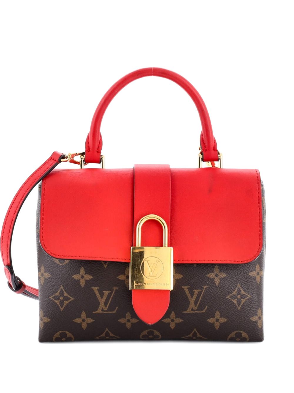 Locky Handbag Monogram Canvas with Leather BB satchel
