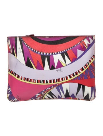 Emilio Pucci Leather Messenger Bag