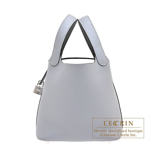 Hermes Picotin Lock bag 18/PM Gris pantin Clemence leather Silver hardware