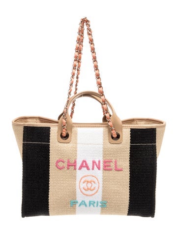 Medium Raffia Deauville Shopping Tote