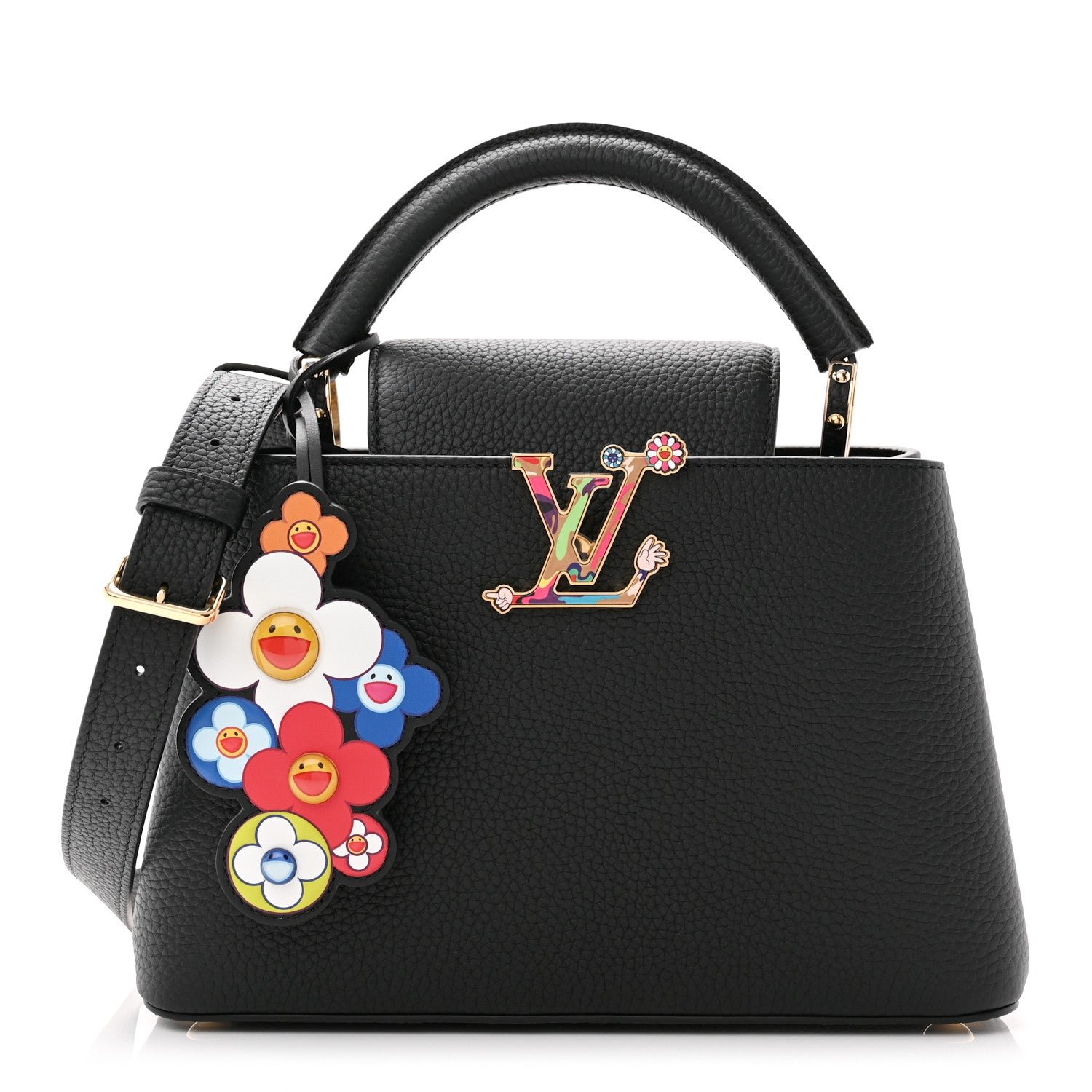 Louis Vuitton LV X TM Taurillon Superflat Capucines BB Black