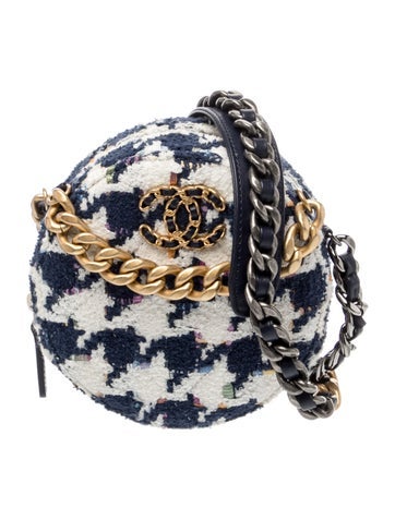 Tweed 19 Round Clutch w/ Chain