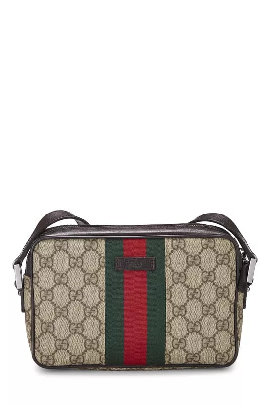 Brown GG Supreme Canvas Vintage Web Crossbody Mini