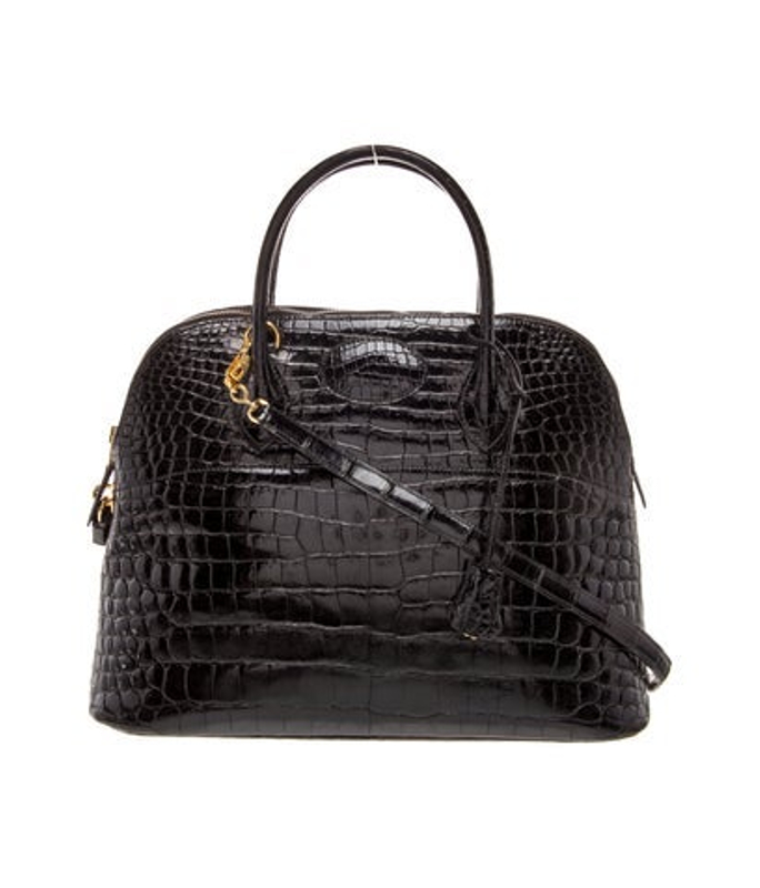Hermes Shiny Crocodile Bolide 35