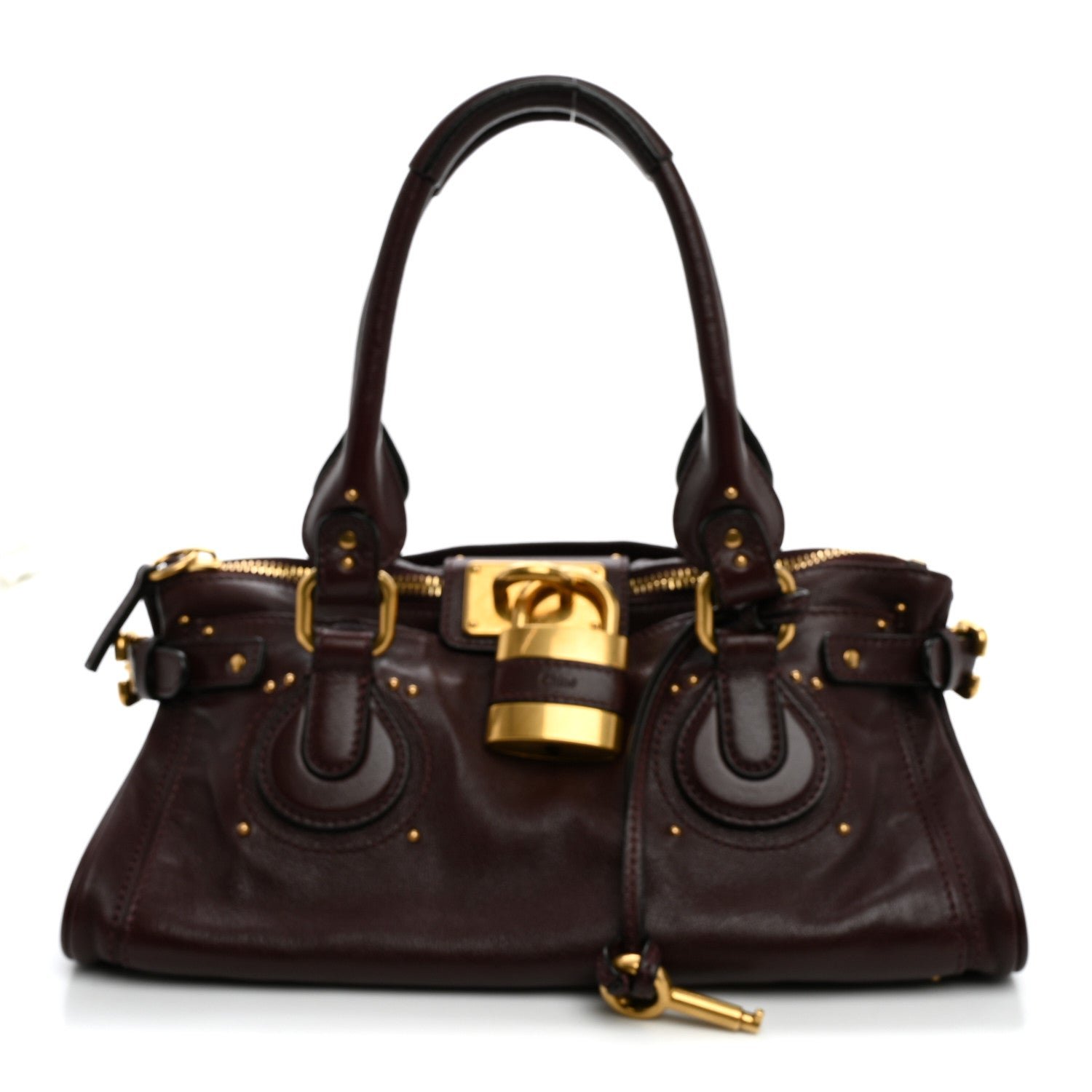 Chloe Calfskin Medium Paddington Satchel Grenat