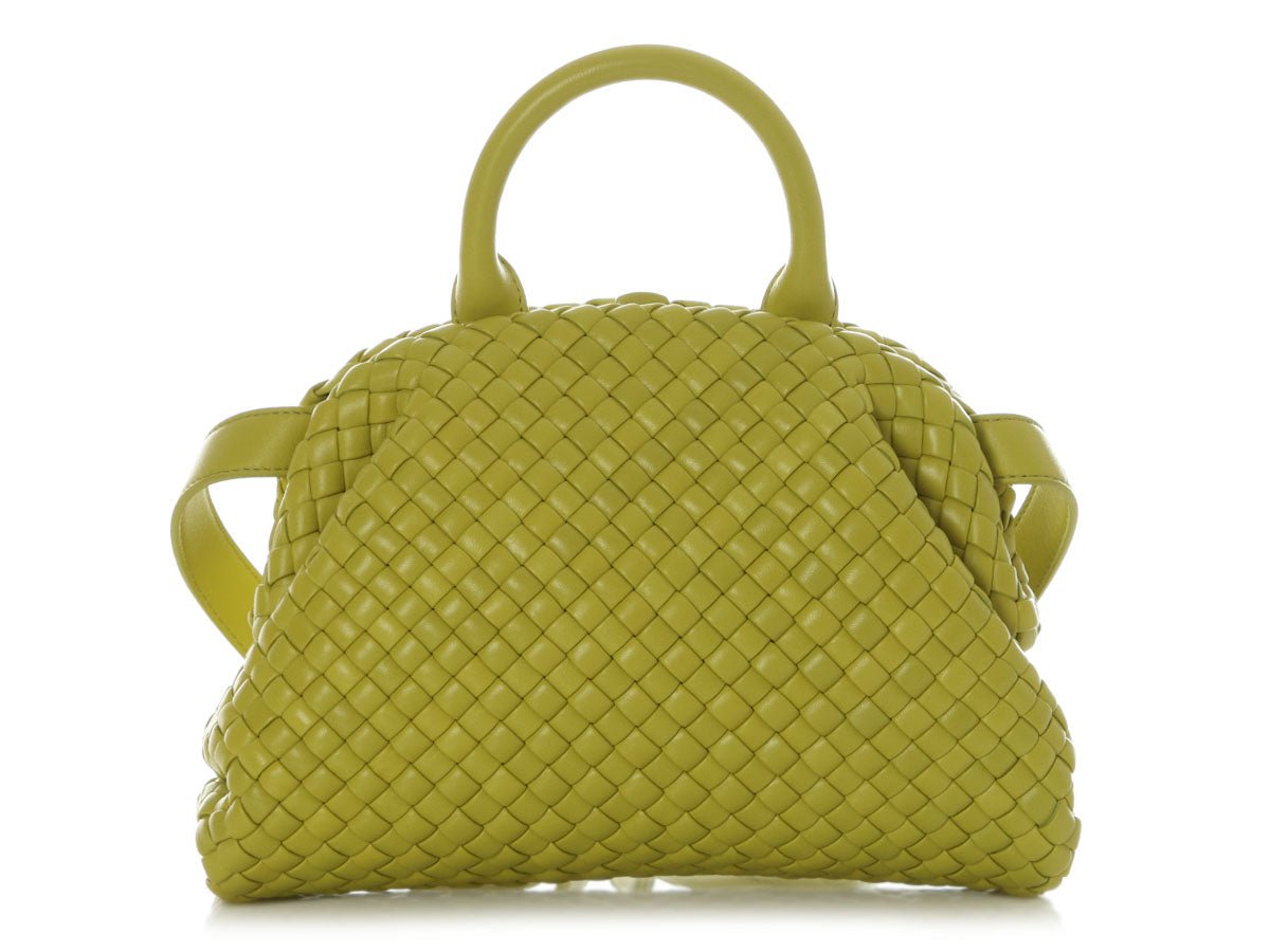 Bottega Veneta Bottega Small Kiwi Padded Intrecciato Top Handle Bag