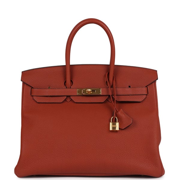 Hermes Pre-owned Hermes Birkin 35 Cuivre Togo Gold Hardware