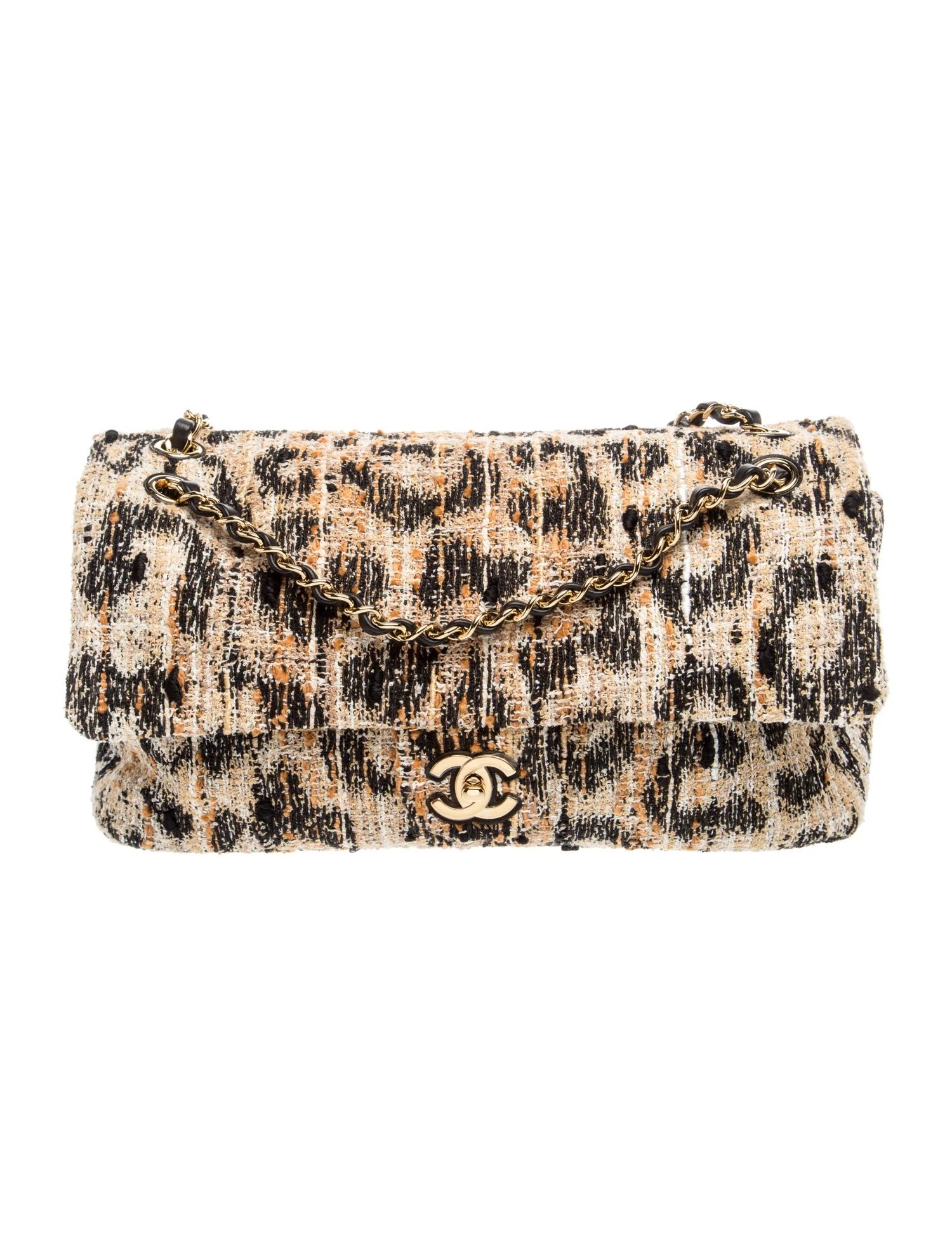 2026 Leopard Print Maxi Souplissimo Flap Bag
