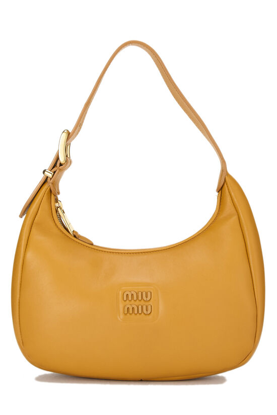 Miu Miu Orange Calfskin Shoulder Bag