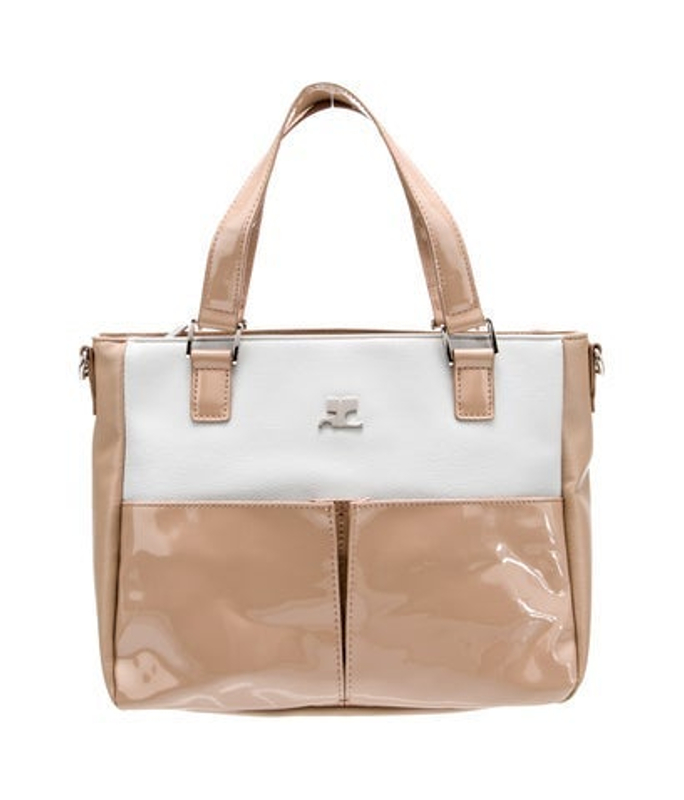 Courreges Saffiano Leather Top Handle Bag
