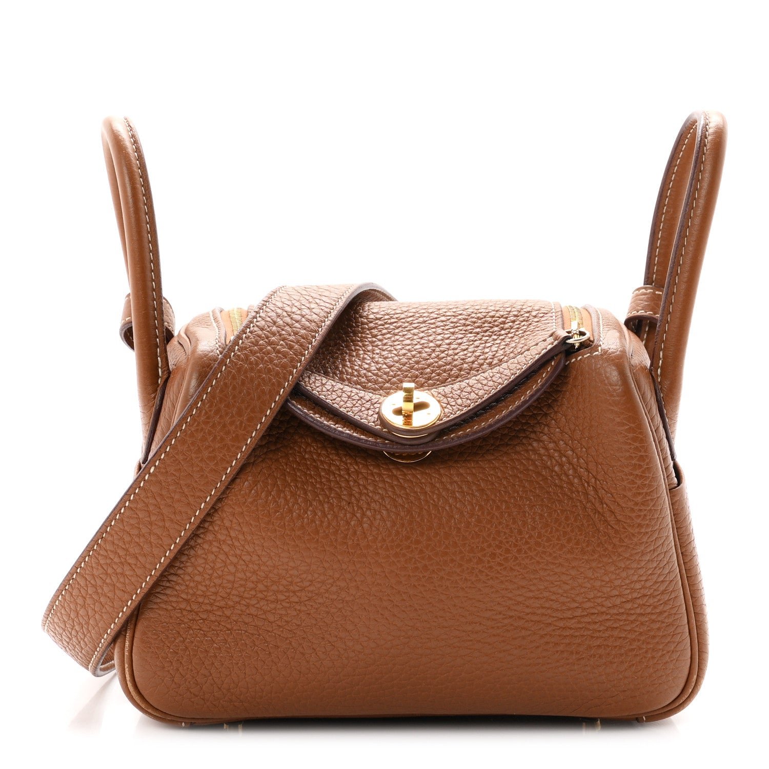 Hermes Taurillon Clemence Mini Lindy 20 Gold