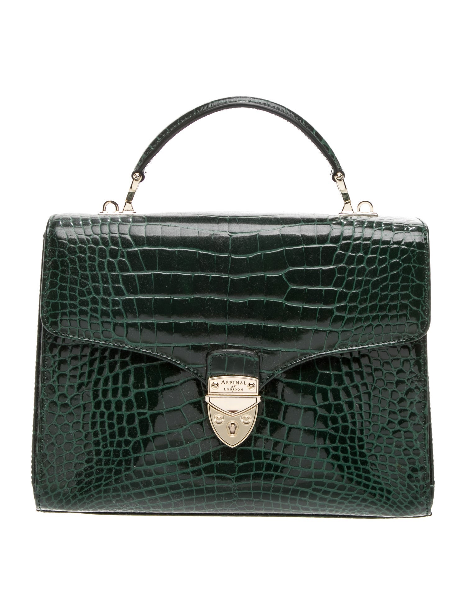 Aspinal of London Embossed Leather Top Handle Bag