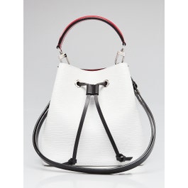 Louis Vuitton Louis Vuitton White/Black/Scarlet Epi Leather NeoNoe BB Bag