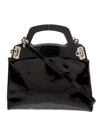 Patent Leather Top Handle Bag