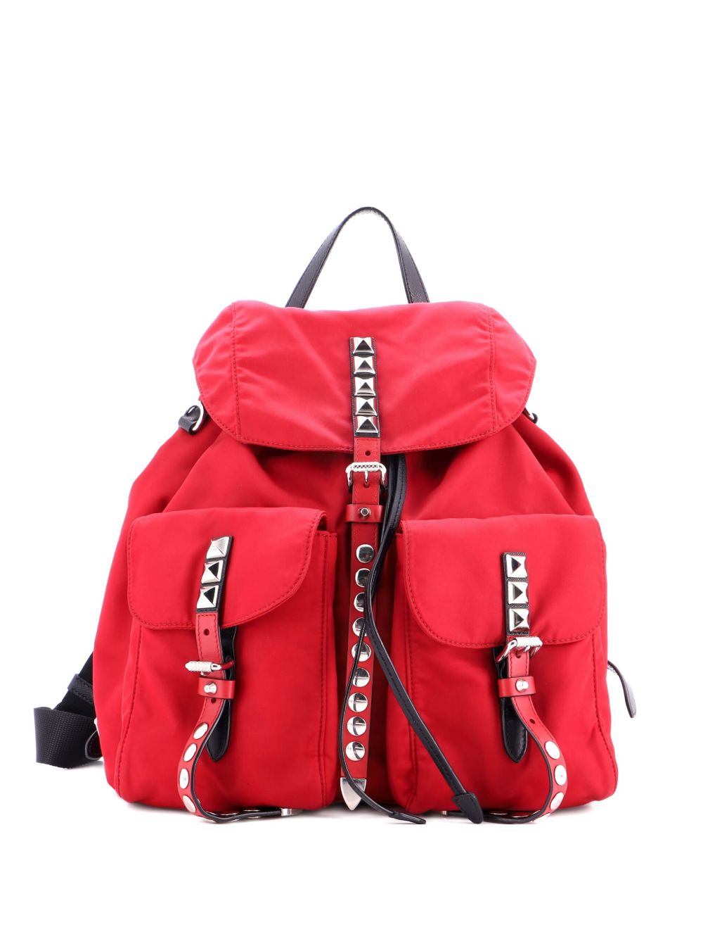 New Vela Tessuto with Studded Leather backpack