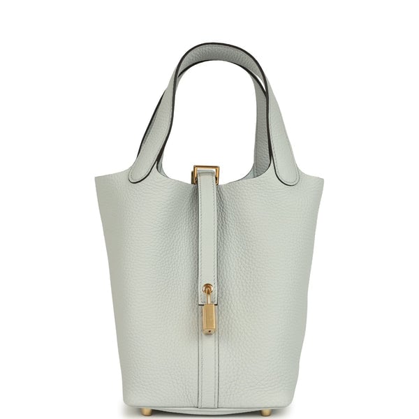 Hermes Hermes Picotin Lock 18 Bleu Pale Clemence Gold Hardware