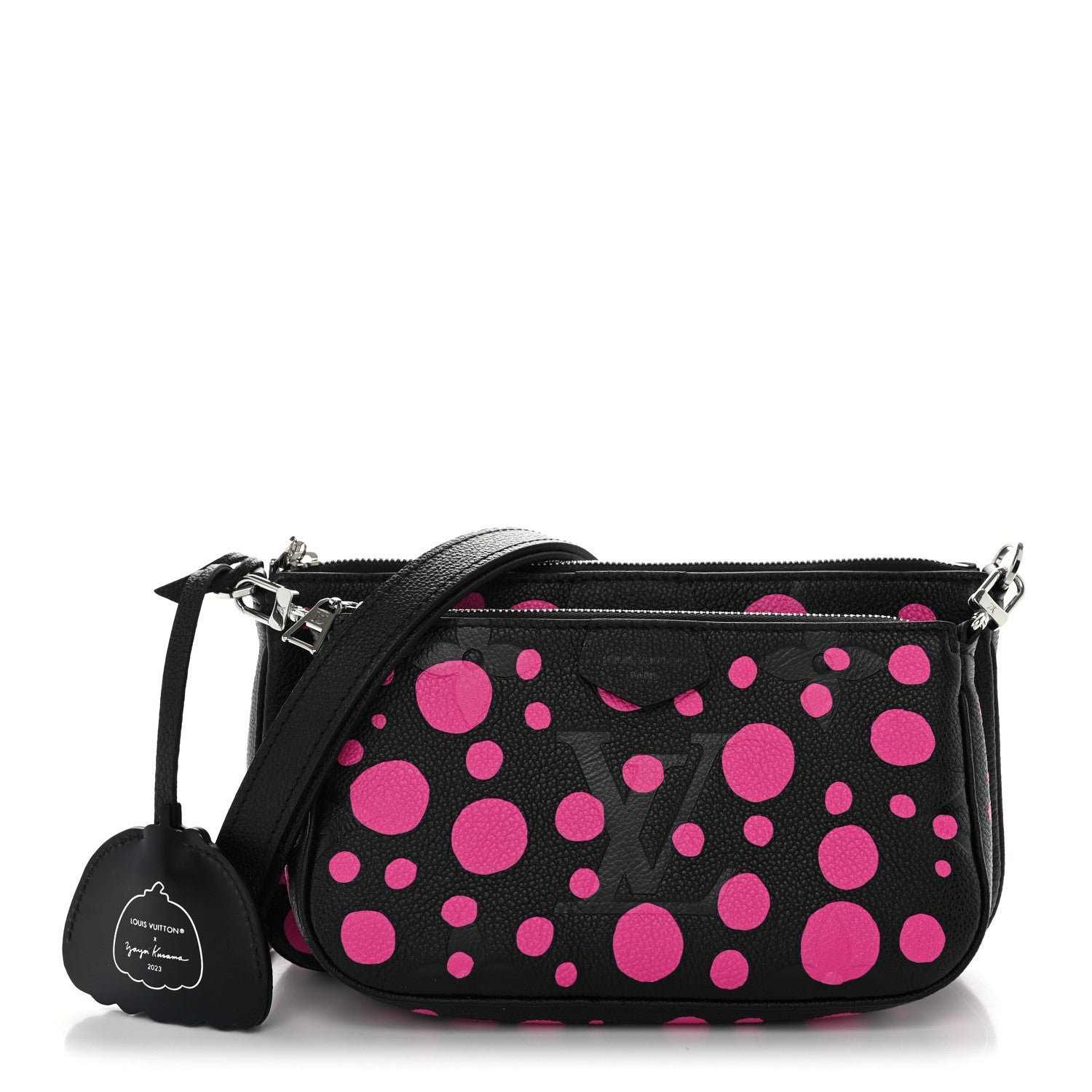 Louis Vuitton LV X YK Empreinte Multi Pochette Accessories Black Fuchsia