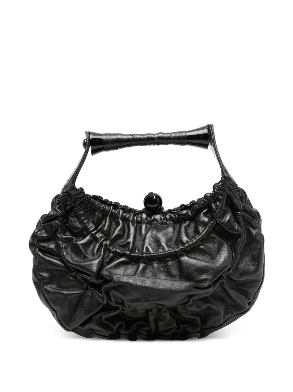 2000 ruched leather tote bag