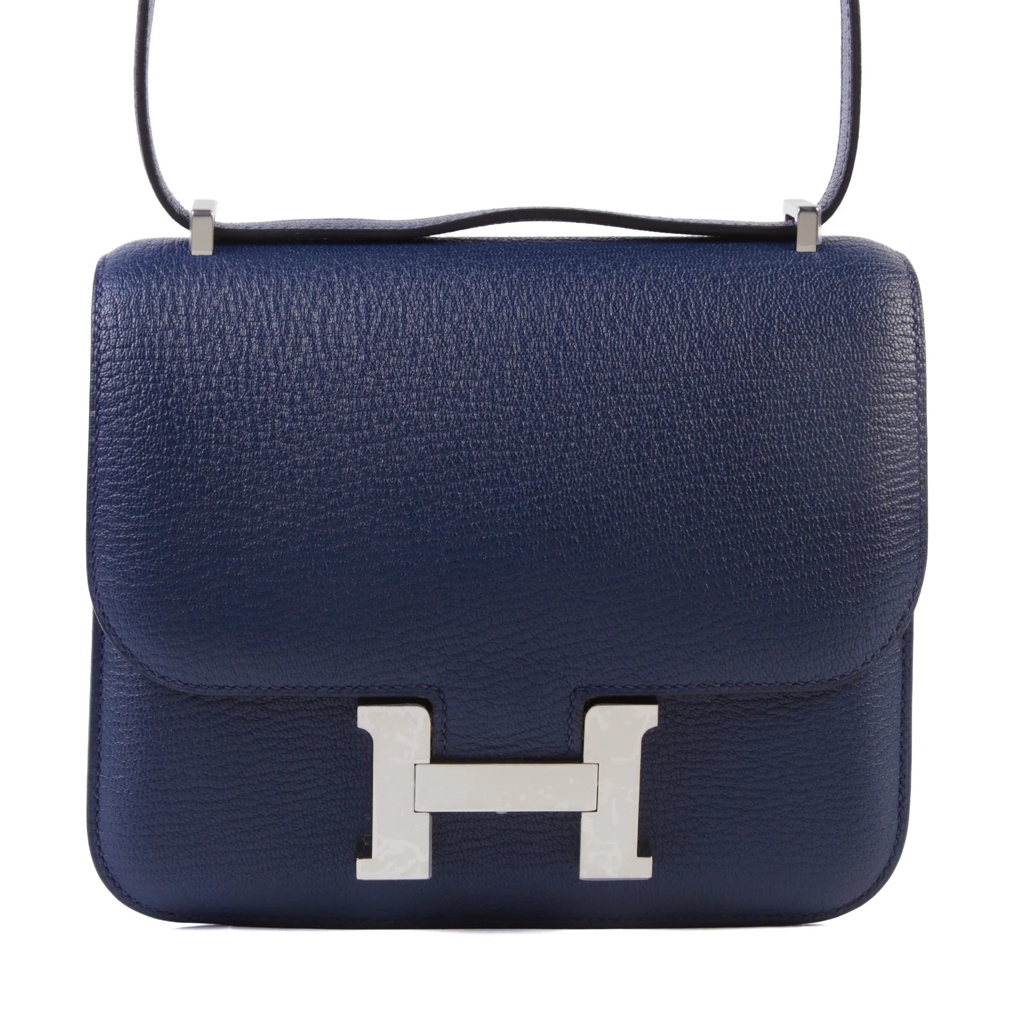 Excellent ( Rank SA ) HERMÈS Constance Mini Verso Navy (7U) Rouge de Coeur (S3) Chamkila Palladium hardware K (2025)