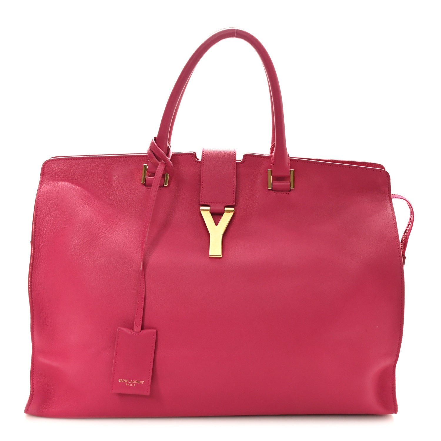 Saint Laurent Saint Laurent Calfskin Large Classic Y Cabas Fuchsia