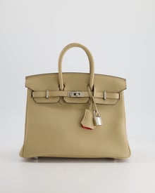 Hermes *RARE* Hermès Birkin Verso Bag 25 Retourne in Trench, Bougainvillea Interior Togo Leather with Palladium Hardware