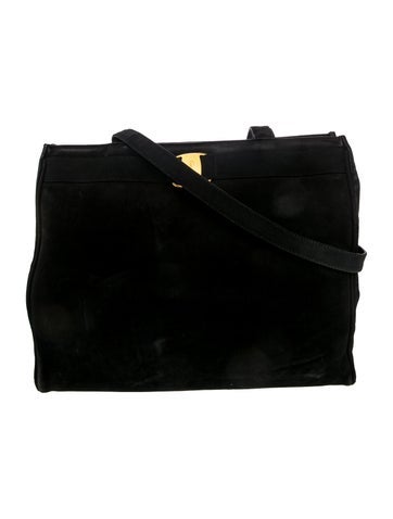 Ferragamo Suede Shoulder Bag
