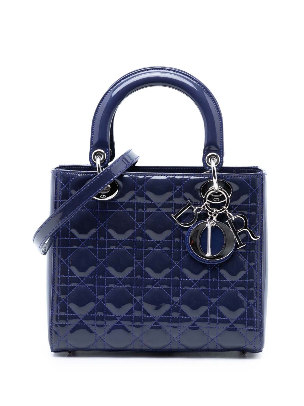 2015 Medium Patent Cannage Lady Dior satchel