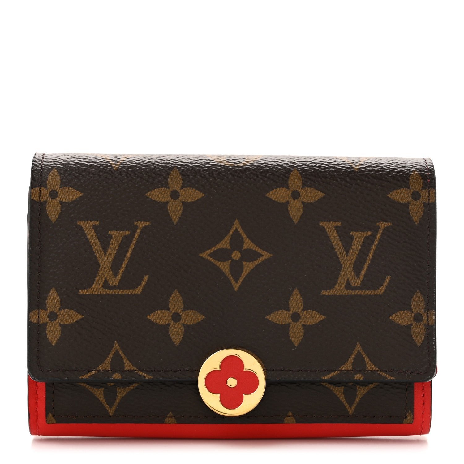 Louis Vuitton Monogram Flore Compact Wallet Coquelicot