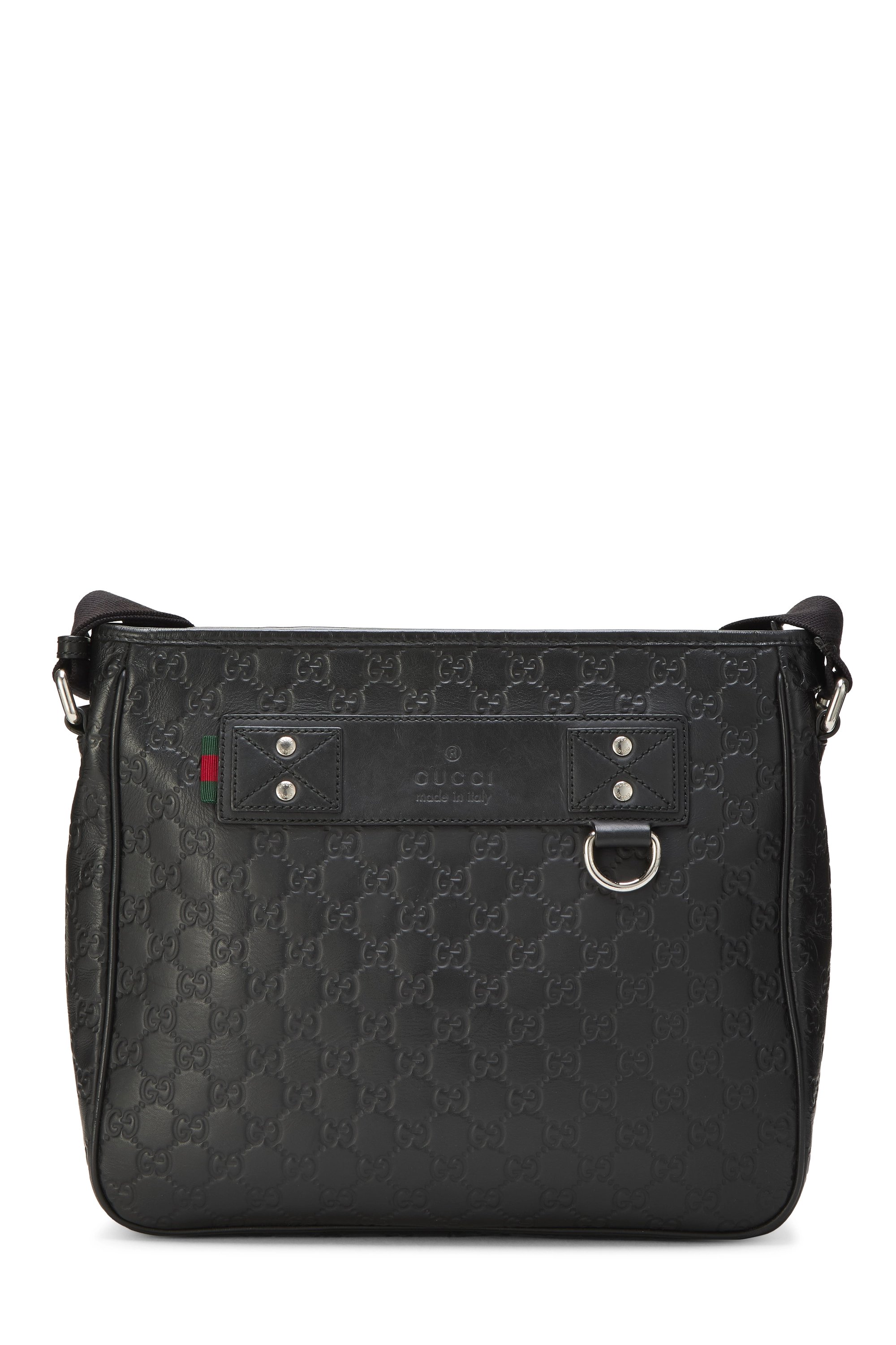 Black Rubberized Guccissima Messenger