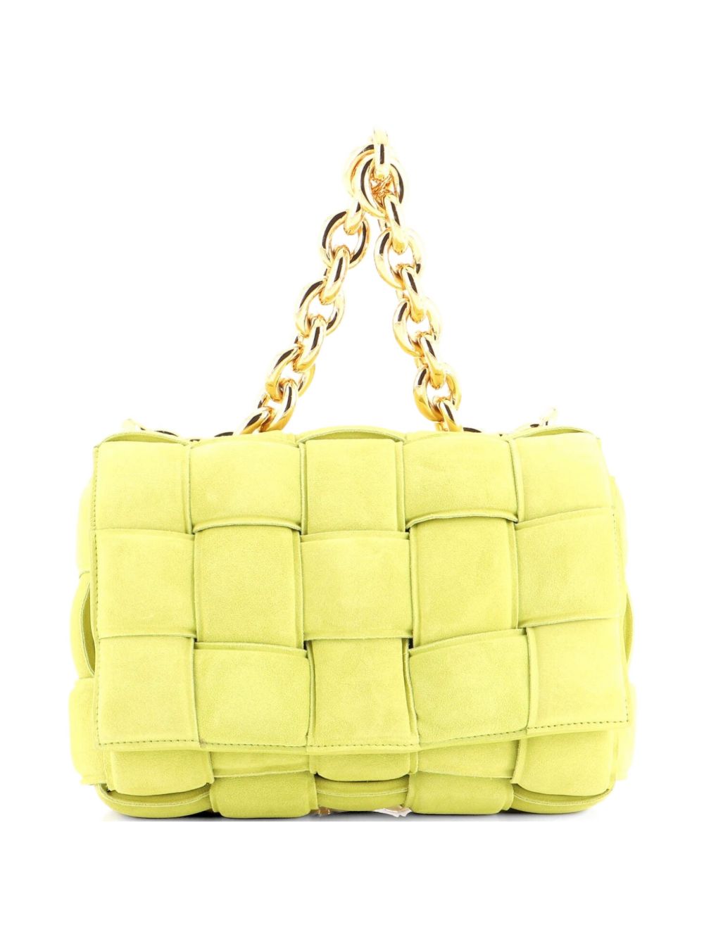 Bottega Veneta Cassette Chain Padded Maxi Intrecciato Suede crossbody bag