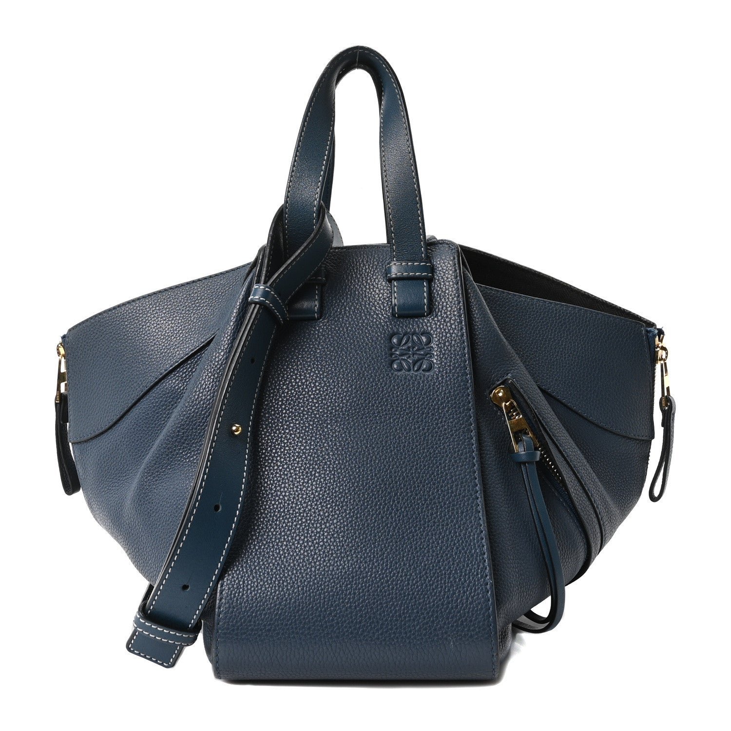 Loewe Grained Calfskin Small Hammock Shoulder Bag Marine