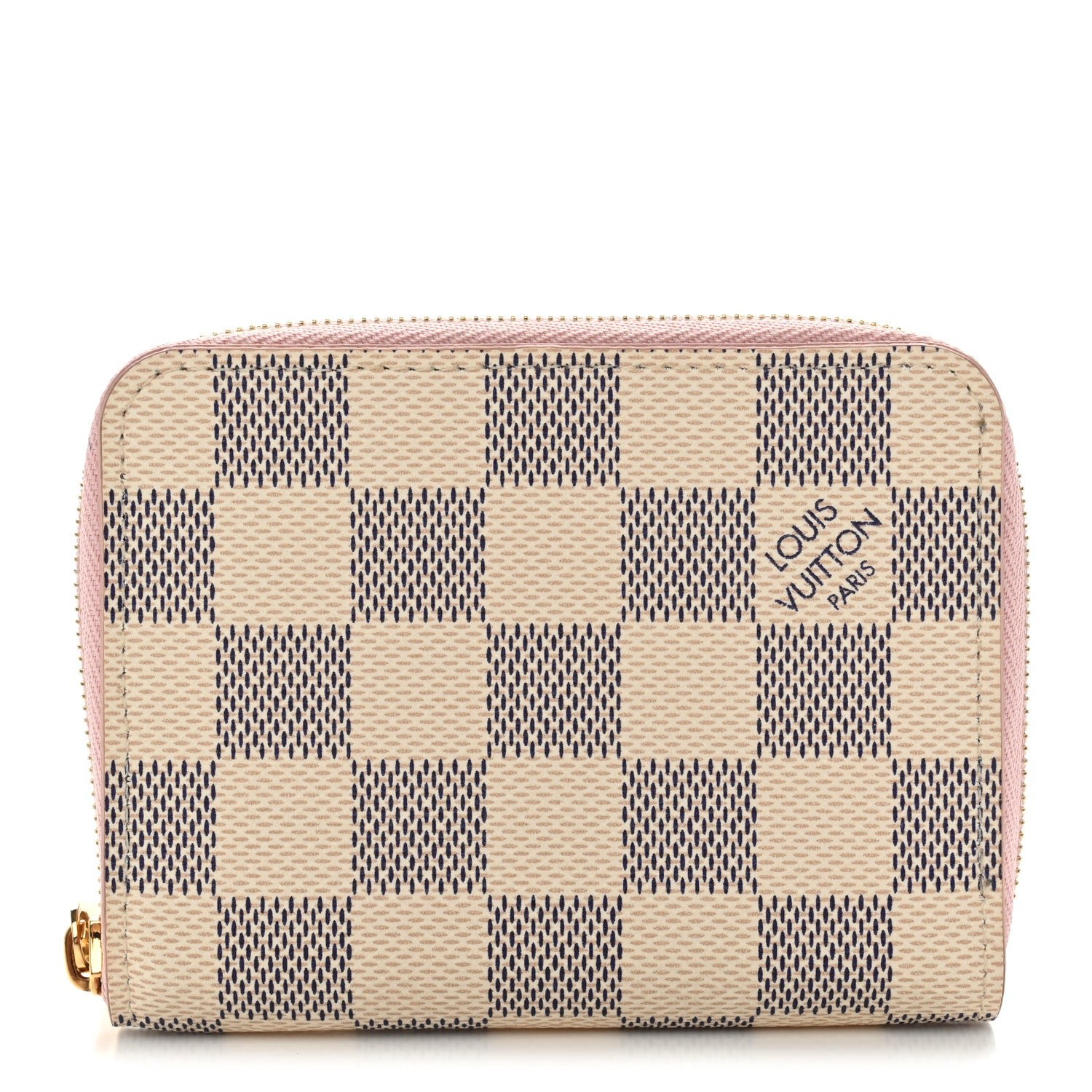 Louis Vuitton Damier Azur Zippy Coin Purse Rose Ballerine