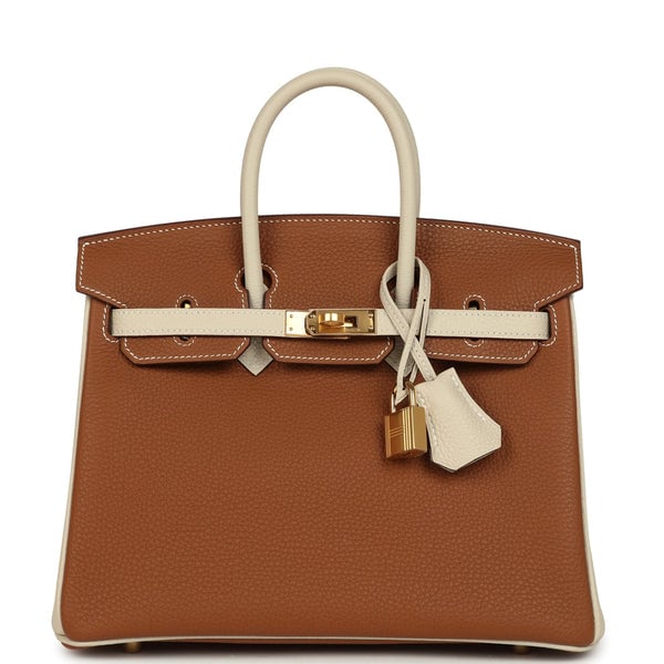 Hermes Hermes Special Order (HSS) Birkin 25 Gold and Craie Togo Gold Hardware