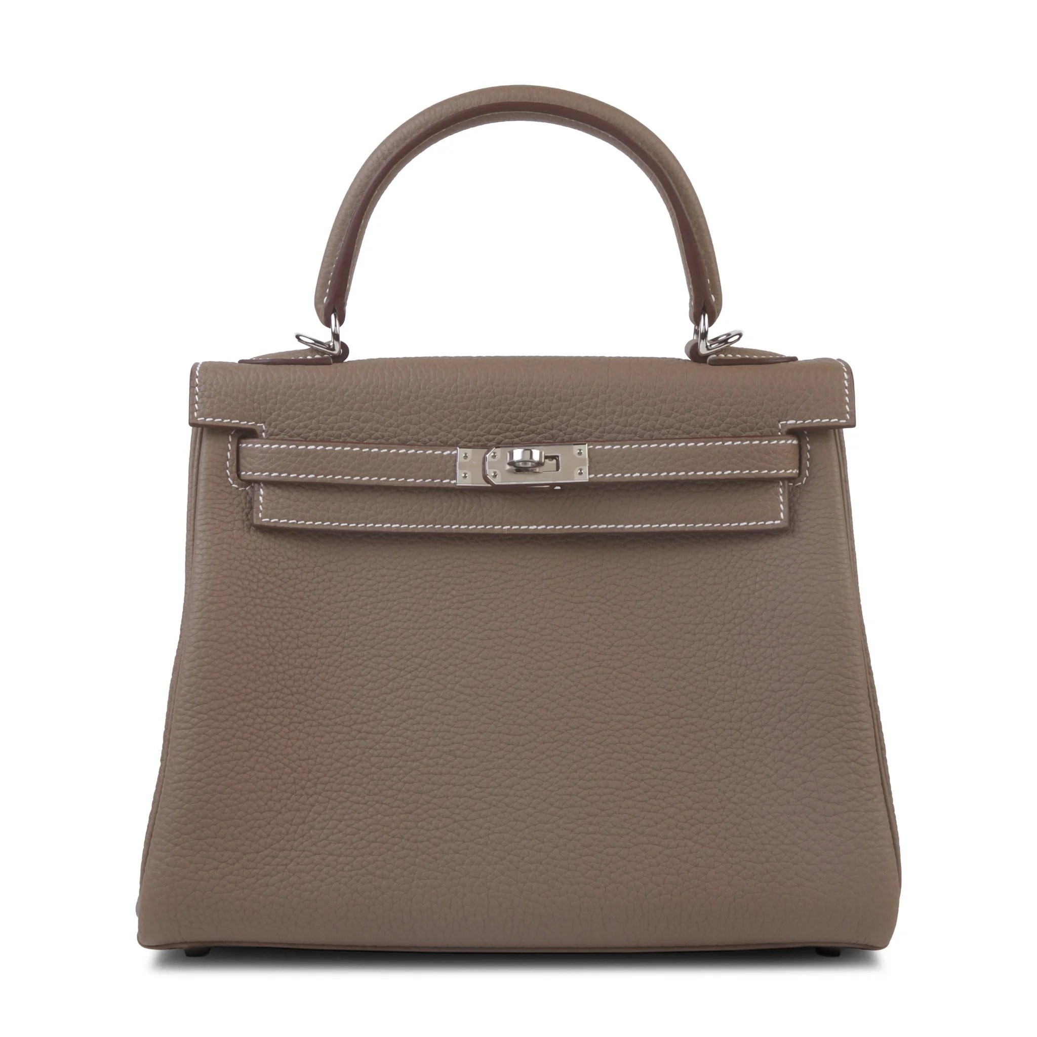 Unused ( Rank NS ) HERMÈS Kelly 25 Etoupe (18) Togo Palladium hardware W (2024)
