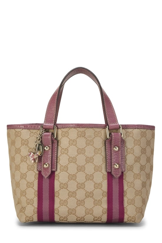 Pink Original GG Canvas Jolicoeur Tote Small