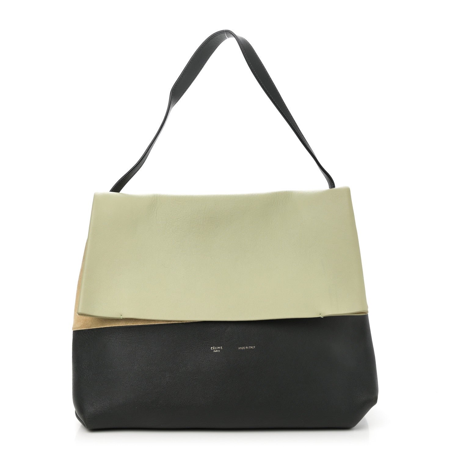 Celine Calfskin Suede All Soft Shoulder Bag Pistachio