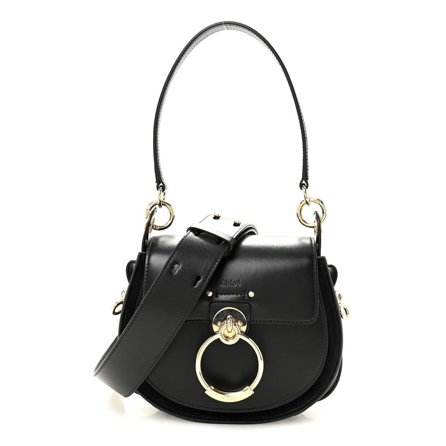 Chloe Chloe Calfskin Small Tess Bag Black