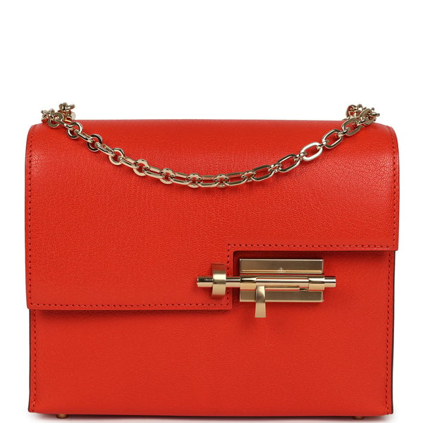 Hermes Hermes Mini Verrou Chaine Bag Capucine Chevre Chamkila Permabrass Hardware