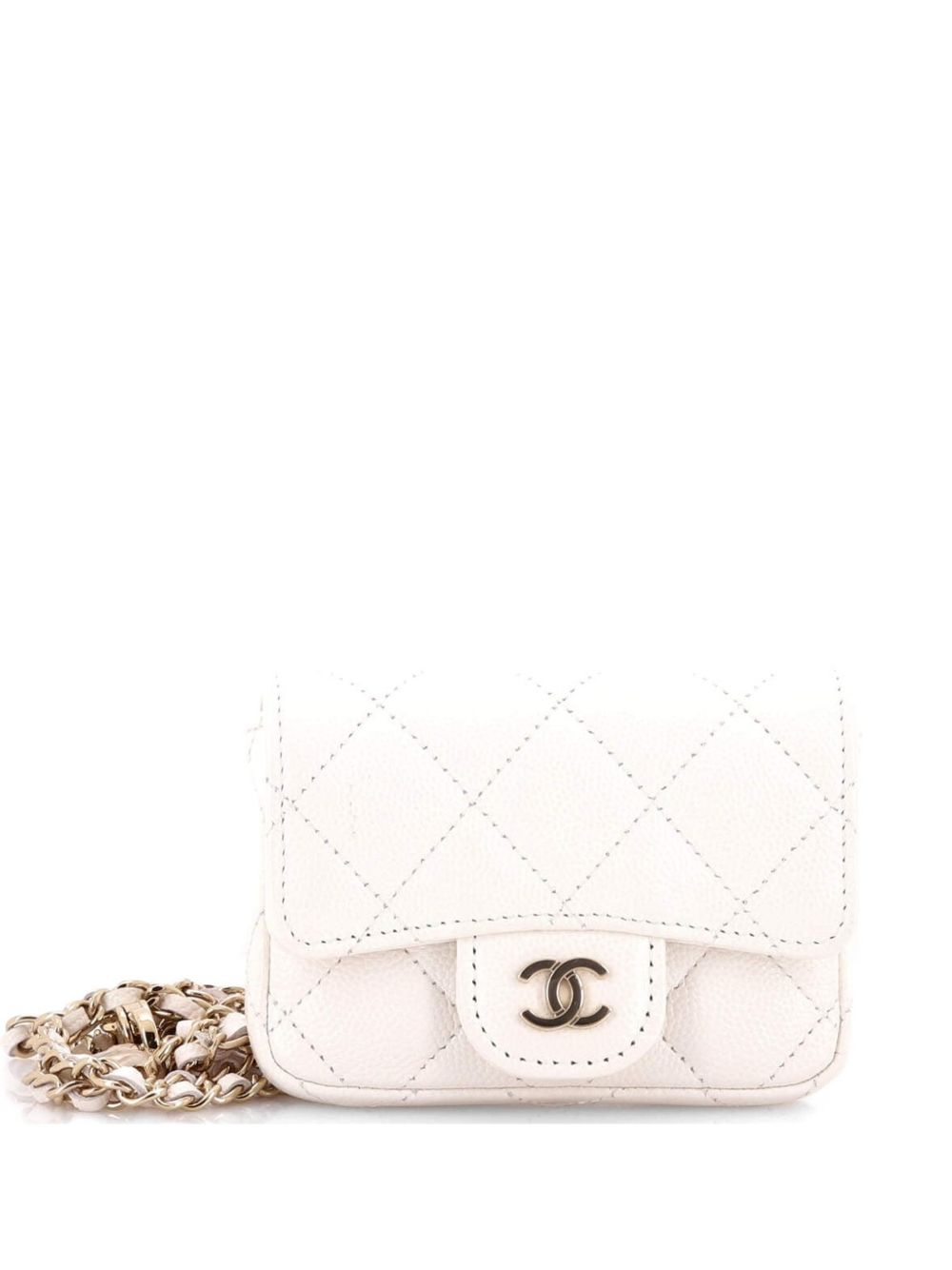Classic Flap Chain Quilted Caviar Mini belt bag