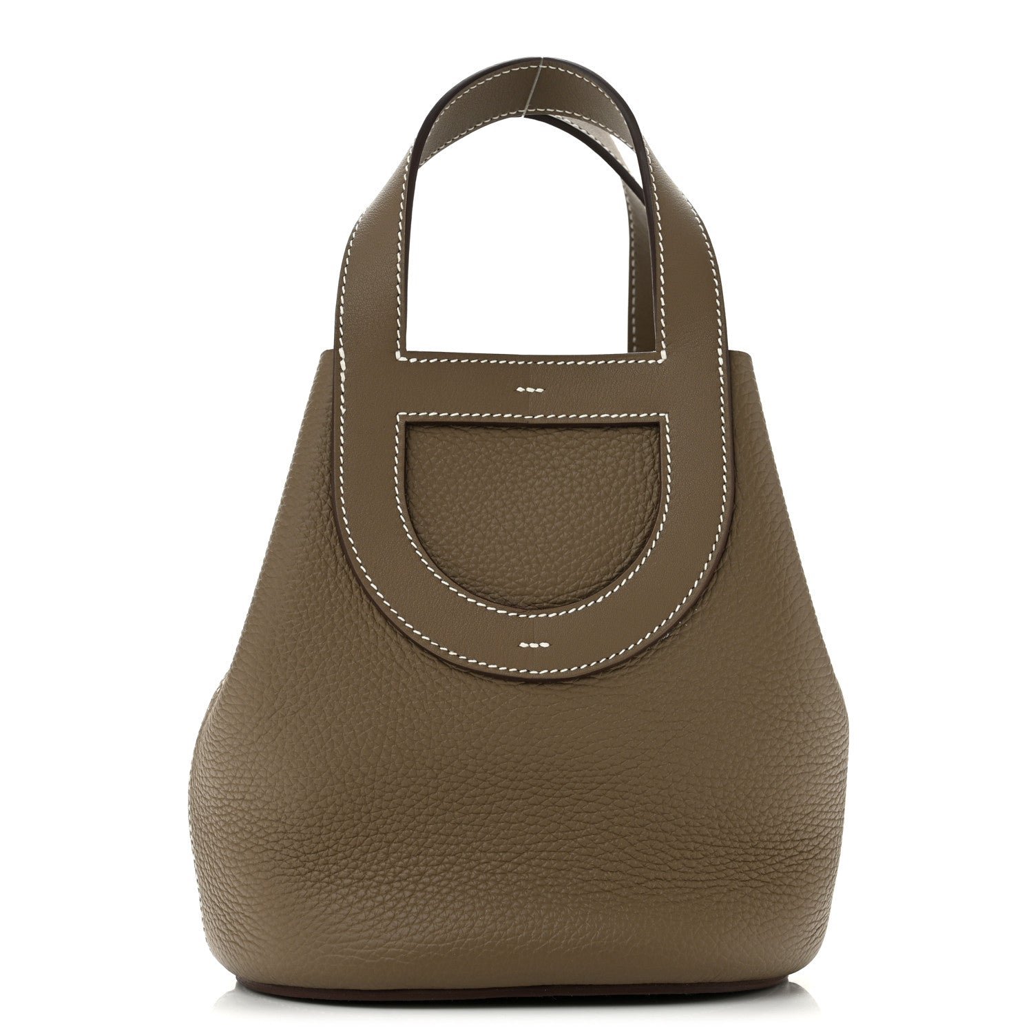 Hermes Taurillon Clemence Swift In-The-Loop 18 Bag Etoupe