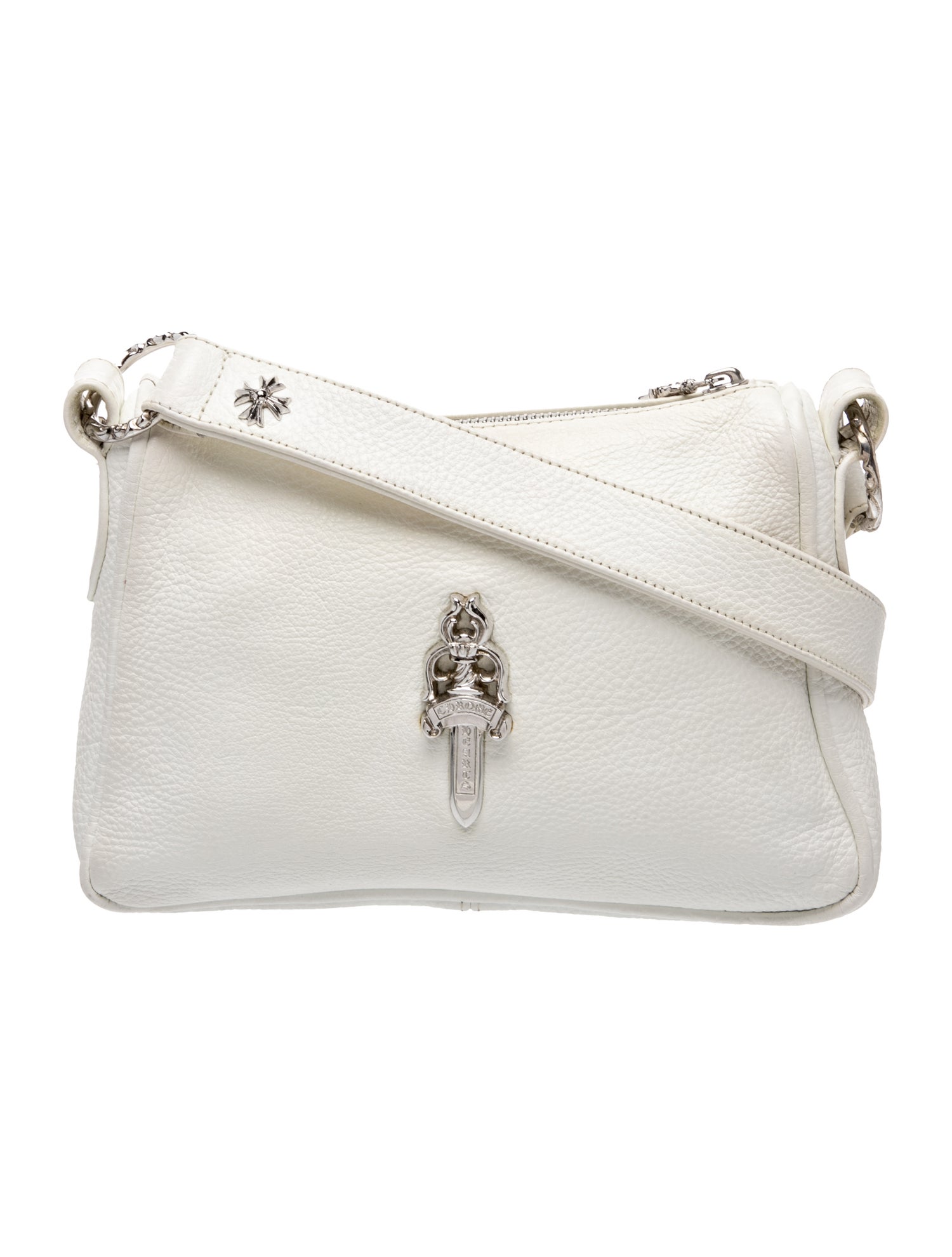Chrome Hearts Leather White Dagger Chicken Nugget Small