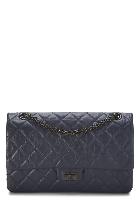 Navy Calfskin 2.55 So Black Reissue Flap 226