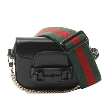 Gucci Leather Horsebit 1955 Web Satchel Mini